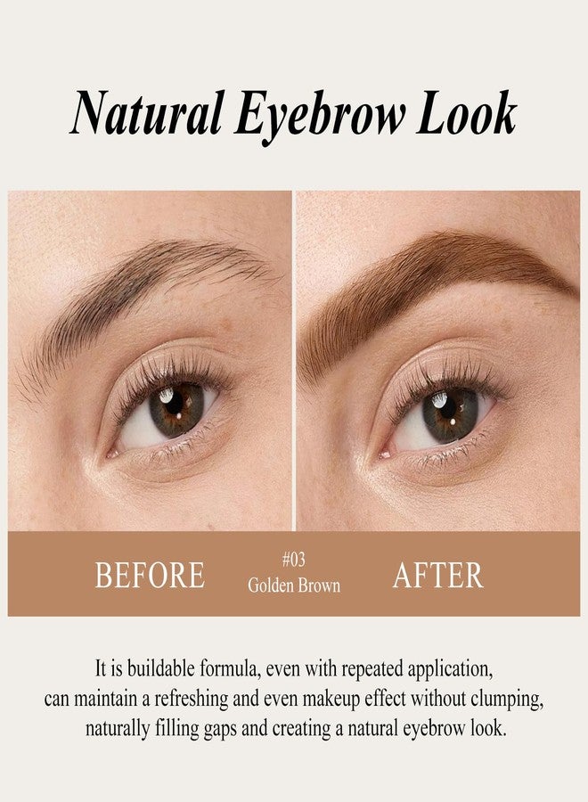 FREEORR 2PCS Tinted Eyebrow Gel, Ultra-Fine Brush Tinted Eyebrow Cream, Long Lasting Transfer-proof Eyebrow Mascara, Waterproof, Non-Clumping, Brow Filler, Volumizer Defines -Golden Brown - Image 3